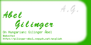 abel gilinger business card
